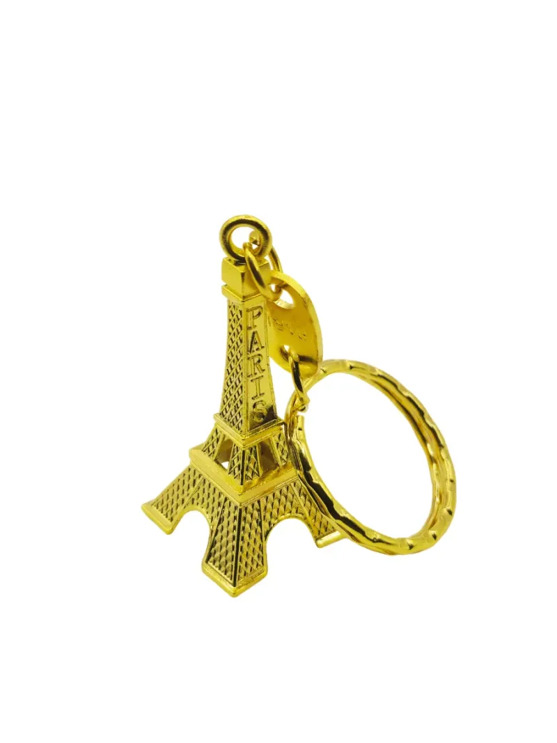 Golden Paris Eiffel Tower Keychain