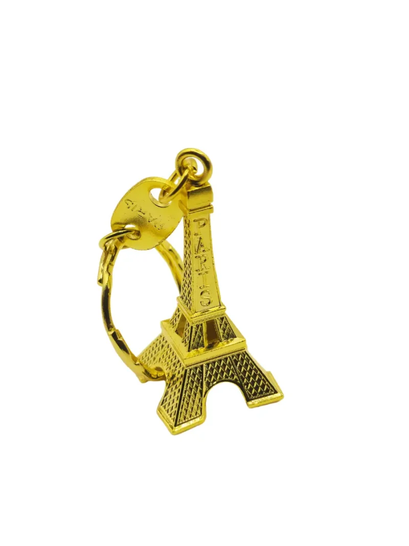 Golden Paris Eiffel Tower Keychain - Image 2