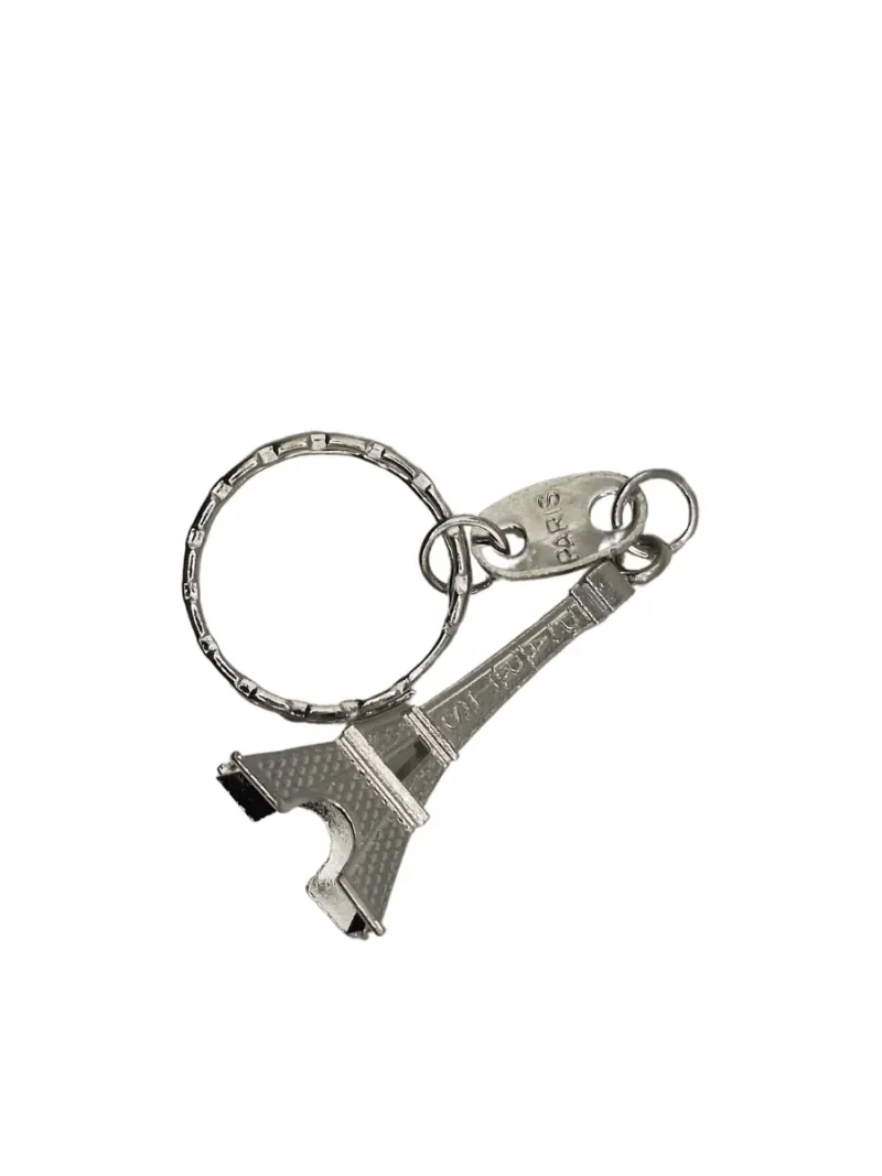 Paris Silver Eiffel Tower Keychain - Image 4