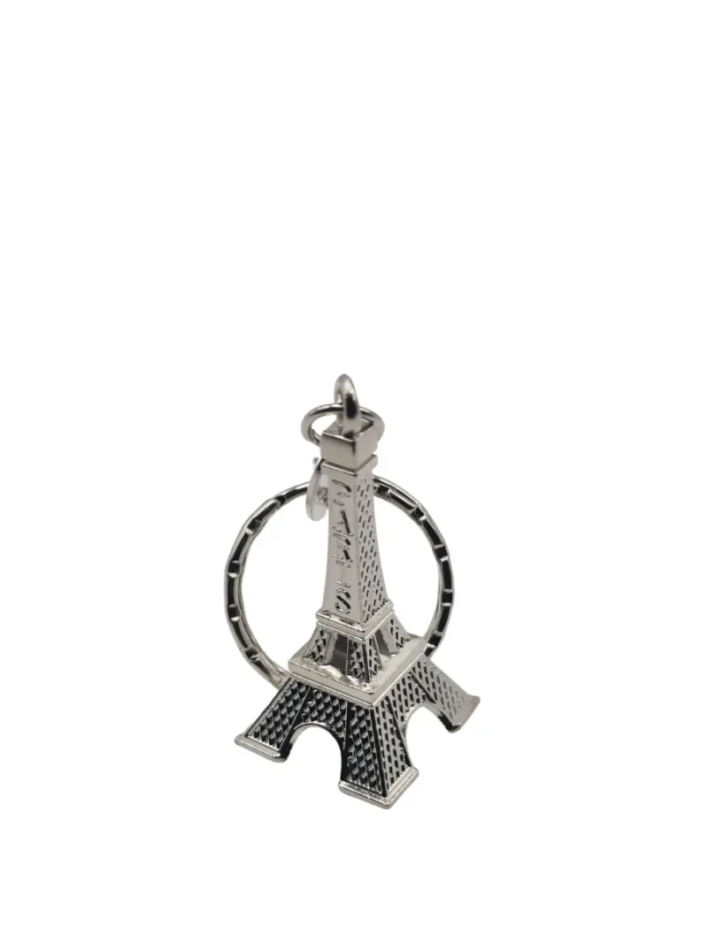 Paris Silver Eiffel Tower Keychain - Image 3