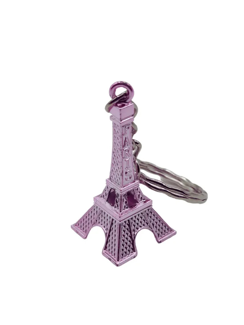 Rose Eiffel Tower Paris Keychain
