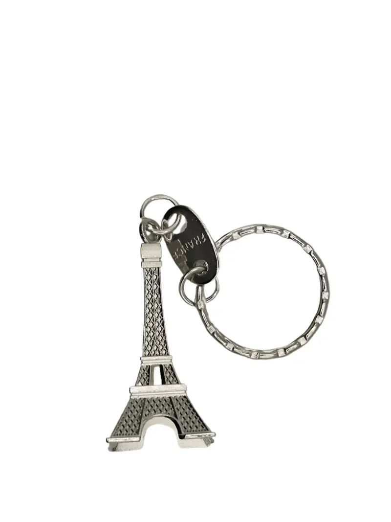 Paris Silver Eiffel Tower Keychain - Image 5