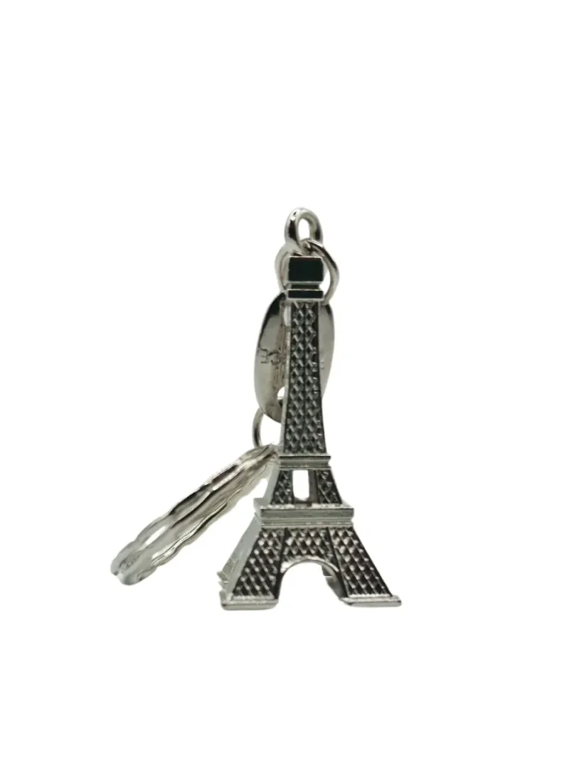 Paris Silver Eiffel Tower Keychain - Image 2