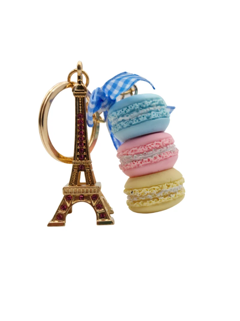 Best-Eiffel-Tower-Keyring-with-Macaron-Blue-Rose-Yellow-Bowknot-Roneljake
