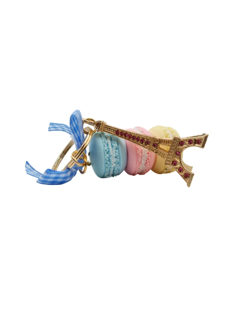 Charming-Eiffel-Tower-Keychain-with-Macaron-Blue-Rose-Yellow-Bowknot-Roneljake