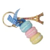 Charming-Eiffel-Tower-Keyring-with-Macaron-Blue-Rose-Yellow-Bowknot-Roneljake