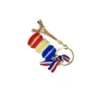 Charming-Eiffel-Tower-Keyring-with-Macaron-Blue-White-Red-Bowknot-Roneljake