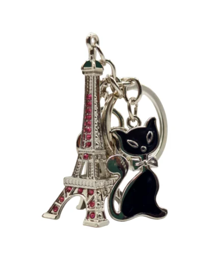 Elegant-Chat-Noir-Eiffel-Tower-Keyring-Roneljake