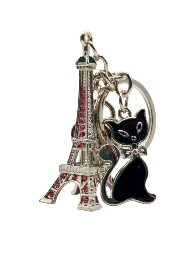 Elegant-Chat-Noir-Eiffel-Tower-Keyring-Roneljake