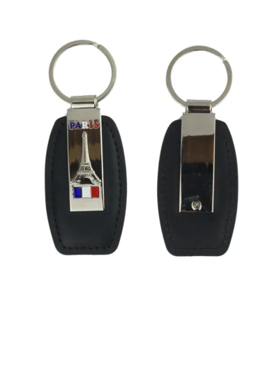 Black-Leather-Paris-souvenir-keyring-Roneljake