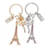 Eiffel-Tower-and-Rose-Charm-Keyring-Roneljake