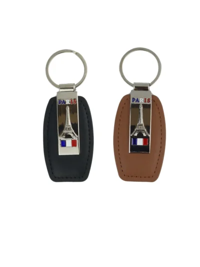 Leather-Paris-Keychain-with-Eiffel-Tower-Design-Roneljake