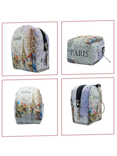 Paris-Themed-Mini-Backpack-Coin-Purse-with-keychain-Roneljake