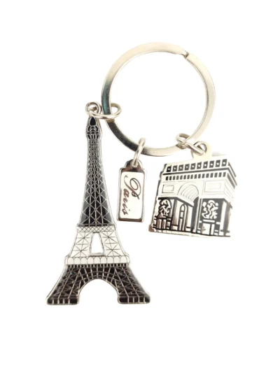 Paris-keyring-Eiffel-Tower-and-Arc-de-Triomphe-Roneljake