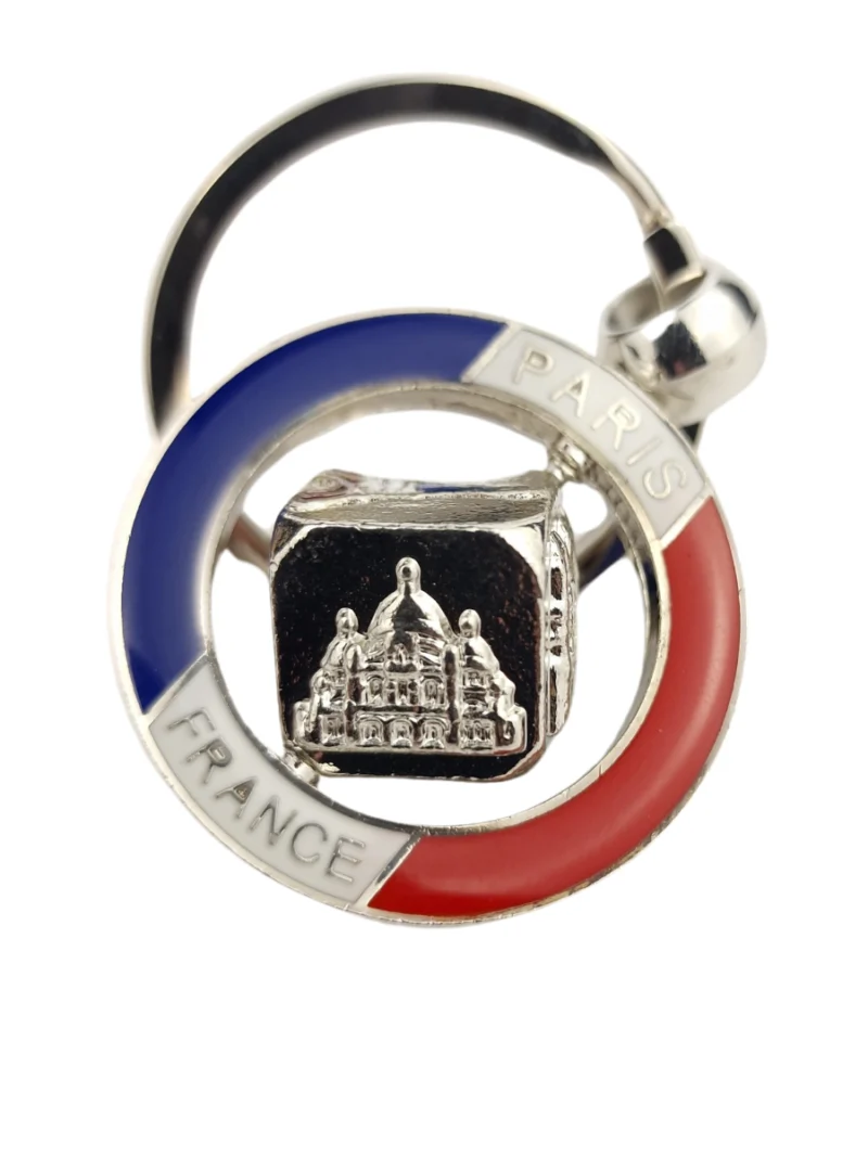 Silver-Paris-Keyring-with-Cube-Roneljake
