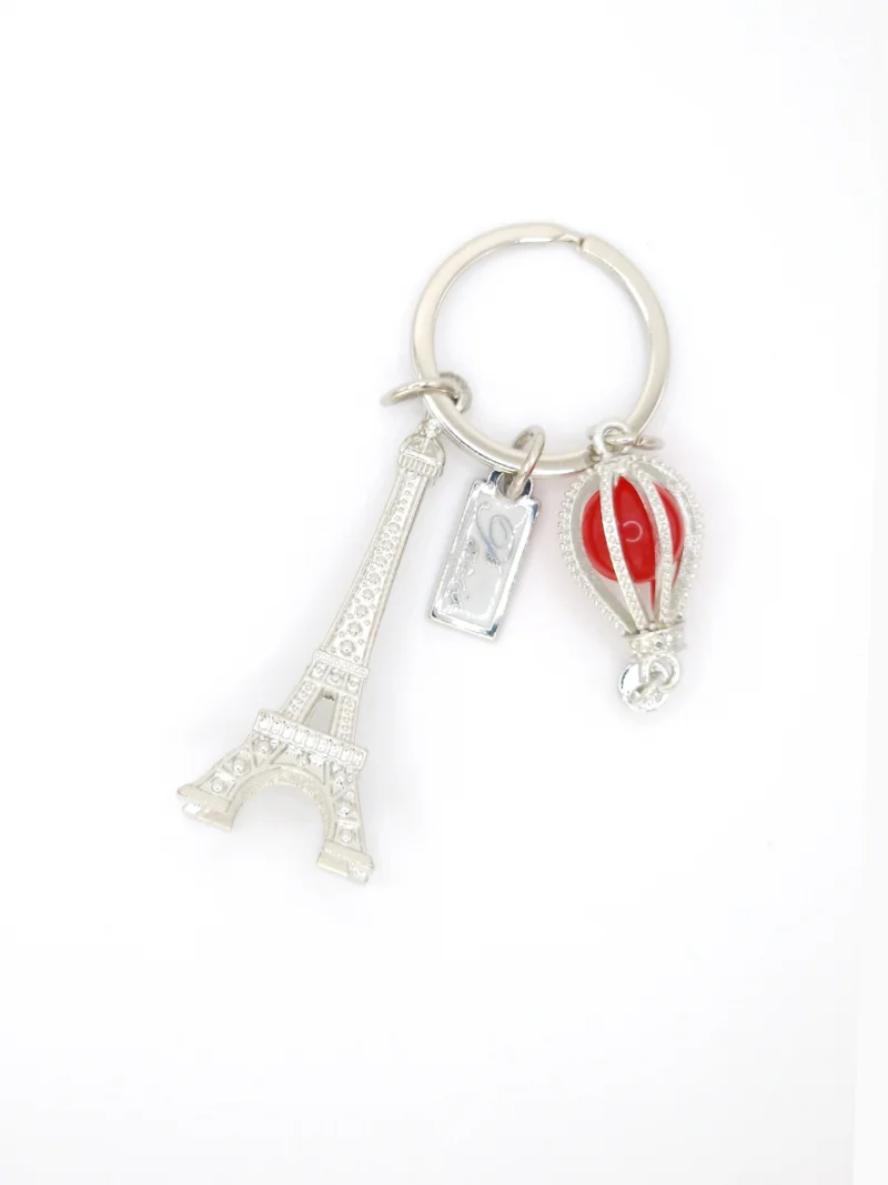 Paris-Eiffel-Tower-Keychain-with-Red-Air-Balloon-Roneljake