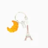 Paris-Eiffel-Tower-and-Croissant-Keyring-Roneljake