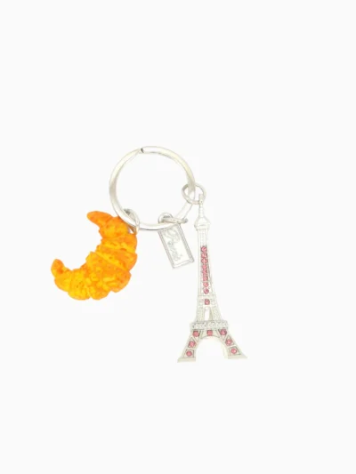 Paris-Eiffel-Tower-and-Croissant-Keyring-Roneljake
