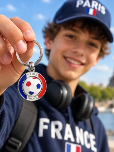 Paris-France-Soccer-Ball-Keychain-Young-Football-Fan-in-Paris_Roneljake