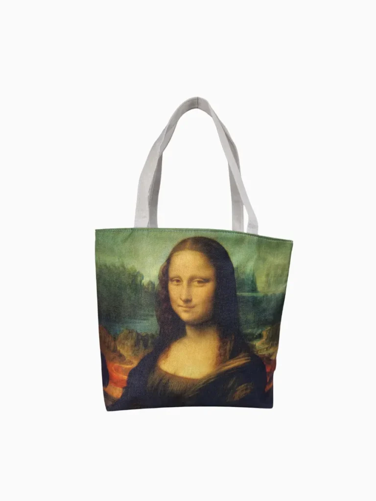 Mona-Lisa-printed-canvas-shoulder-bag-with-zipper-roneljake