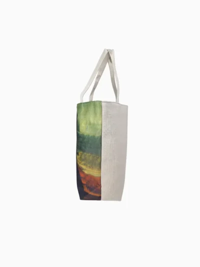 Side-view-of-Mona-Lisa-printed-canvas-tote-bag-roneljake