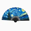 Blue-sky-night-themed-paris-souvenir-folding-hand-fan-roneljake