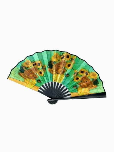 Van-gogh-sunflower-art-folding-hand-fann-roneljake