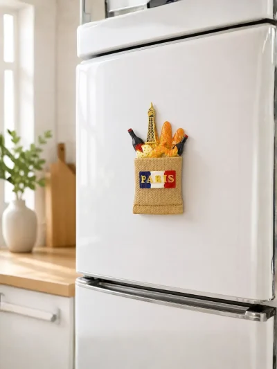 Eiffel-Tower-Paris-magnet-with-bread-and-wine-design_Roneljake