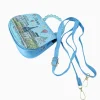 Blue mini Paris crossbody bag for kids