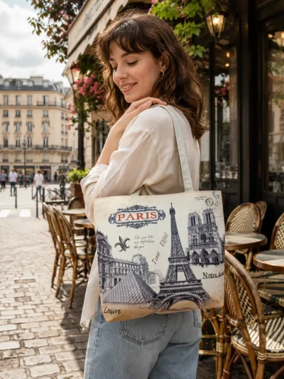 French-landmarks-canvas-handbag
