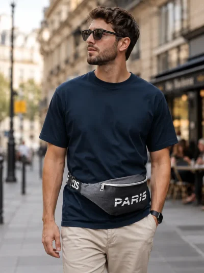 Lightweight-Paris-travel-waist-bag-with-adjustable_strap_Roneljake