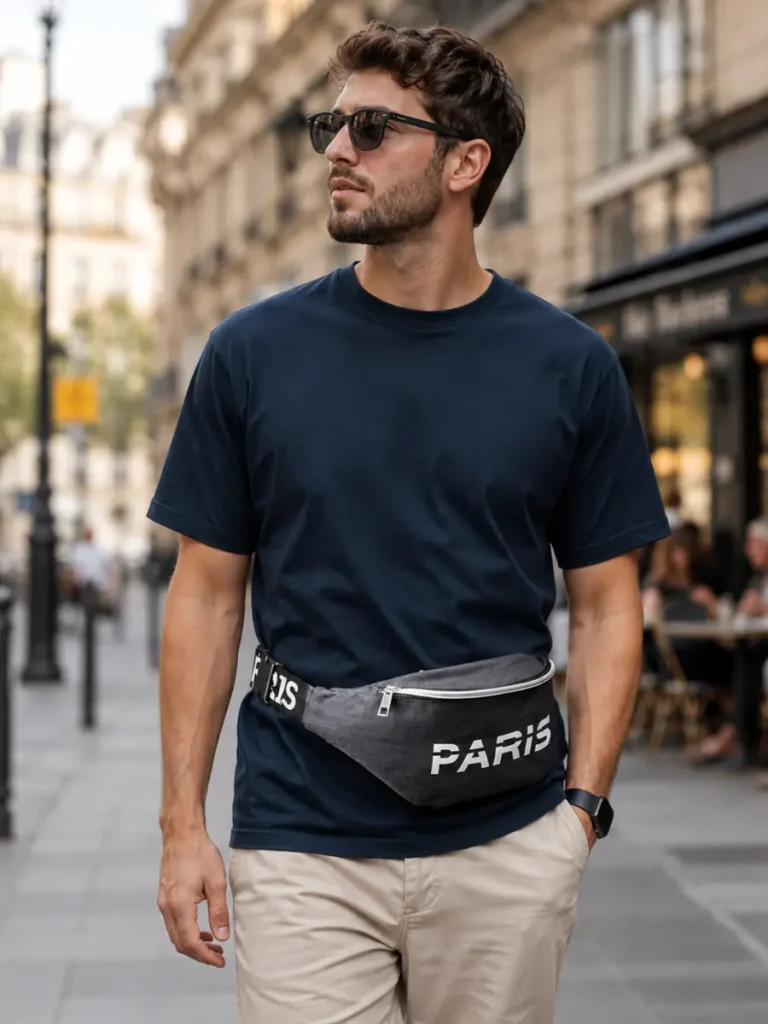 Lightweight-Paris-travel-waist-bag-with-adjustable_strap_Roneljake