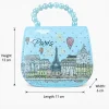 Paris souvenir purse with adjustable shoulder strap