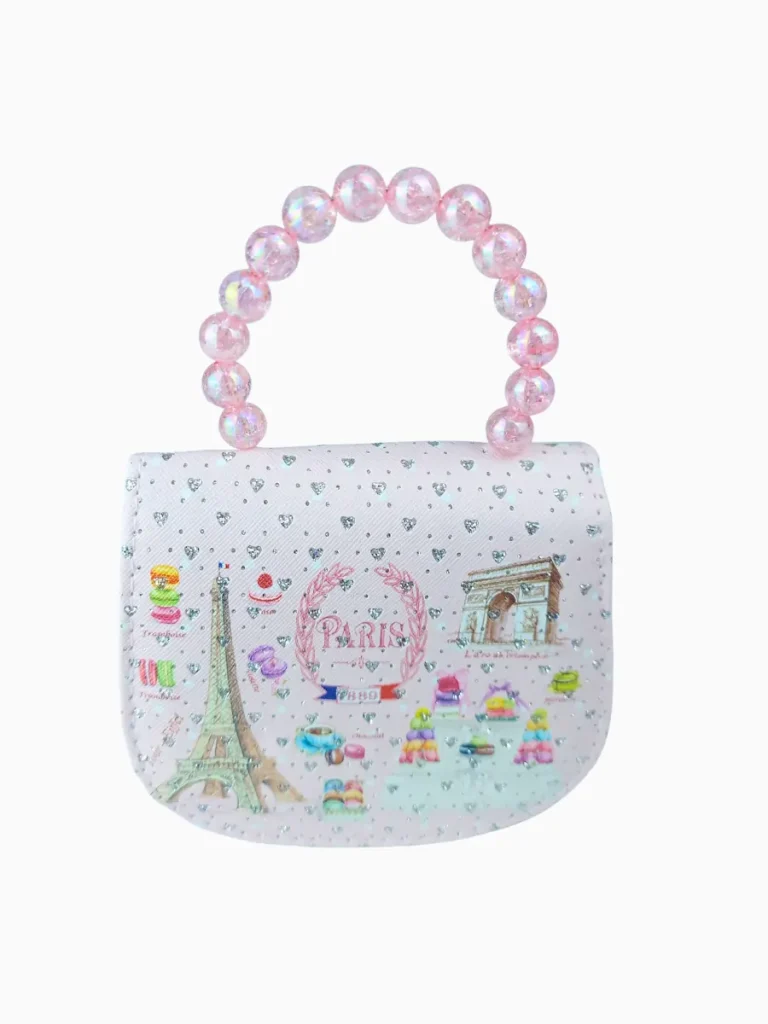 Pink Eiffel Tower girls handbag