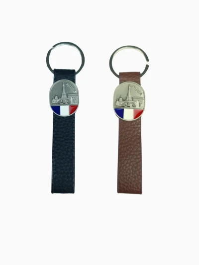 Paris-French-Flag-Leather-Strap-Keychain_Roneljake