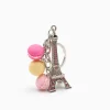 Silver-Eiffel-Tower-with-Mini-Macarons-Keyring-Roneljake