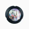 Paris Rainy Street Porcelain Ashtray with Eiffel Tower and red umbrella
