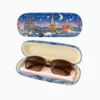 Paris souvenir sunglasses case with Eiffel Tower night design and velvet interior